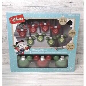 Disney Christmas Mickey Mouse Projection 8 Musical Light String - 8.2 FT Long